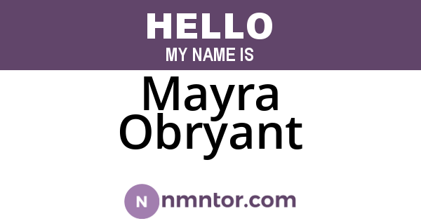Mayra Obryant