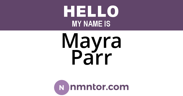 Mayra Parr