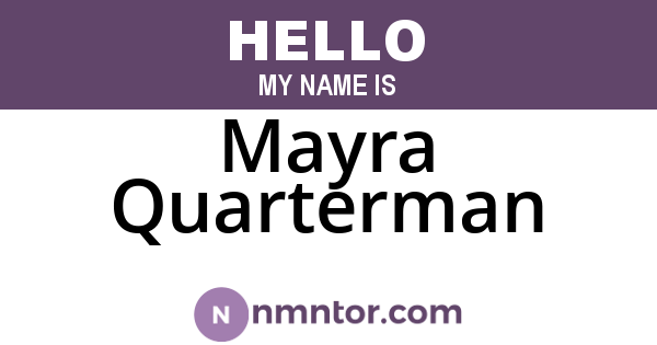 Mayra Quarterman