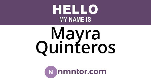 Mayra Quinteros