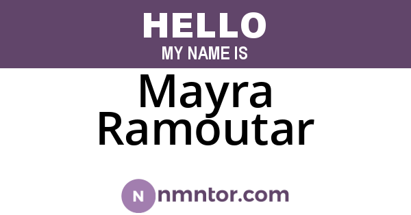 Mayra Ramoutar