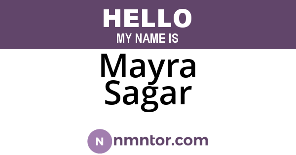 Mayra Sagar