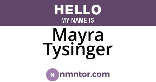Mayra Tysinger