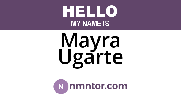 Mayra Ugarte