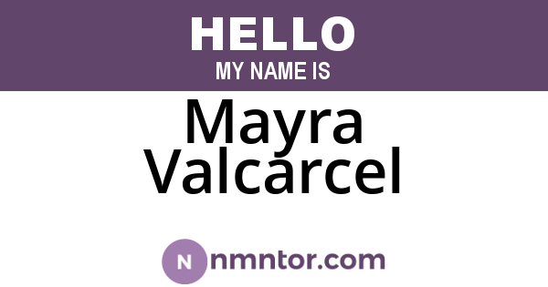 Mayra Valcarcel