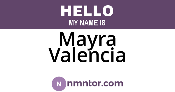 Mayra Valencia