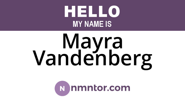 Mayra Vandenberg