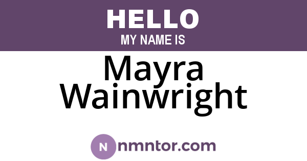 Mayra Wainwright