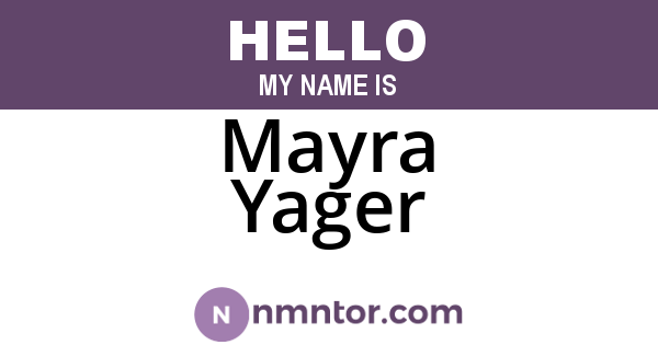 Mayra Yager