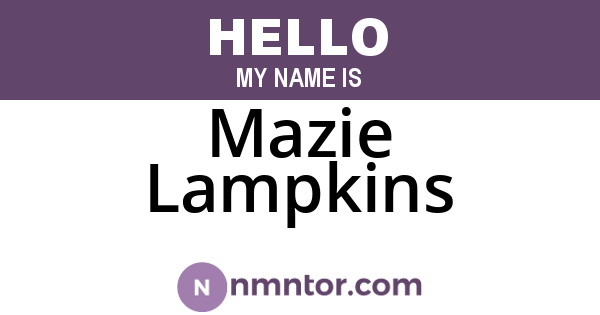 Mazie Lampkins