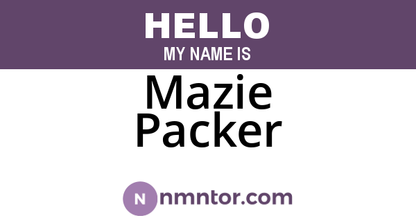 Mazie Packer