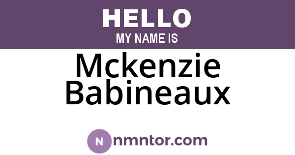 Mckenzie Babineaux