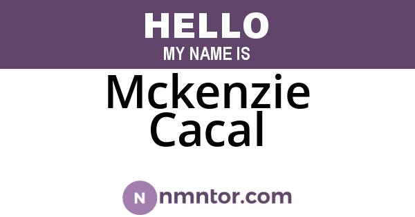 Mckenzie Cacal