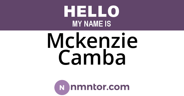 Mckenzie Camba