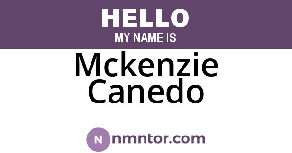 Mckenzie Canedo