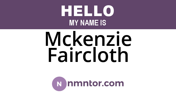 Mckenzie Faircloth