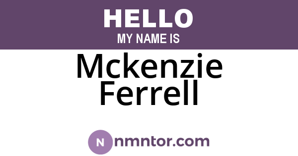 Mckenzie Ferrell