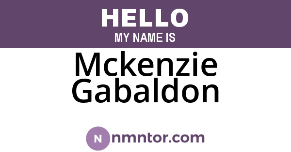 Mckenzie Gabaldon