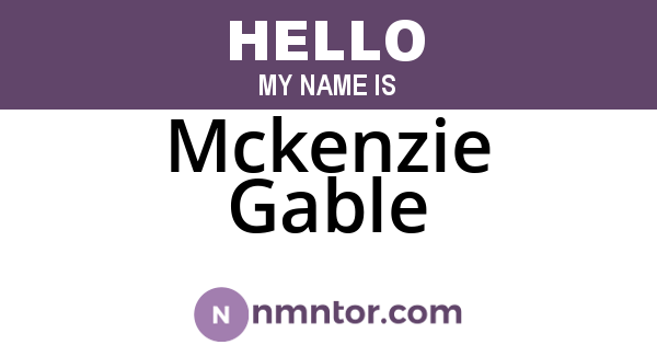 Mckenzie Gable