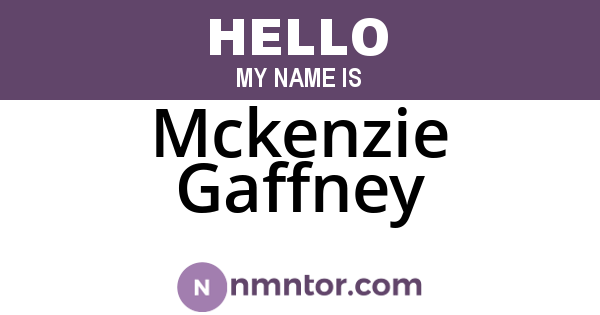 Mckenzie Gaffney