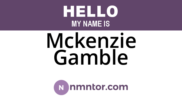 Mckenzie Gamble