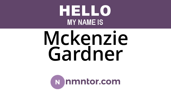 Mckenzie Gardner