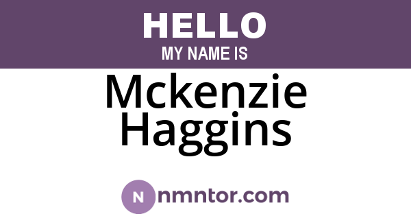 Mckenzie Haggins