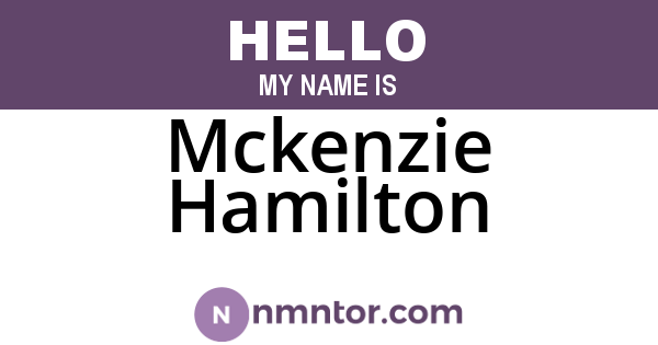 Mckenzie Hamilton