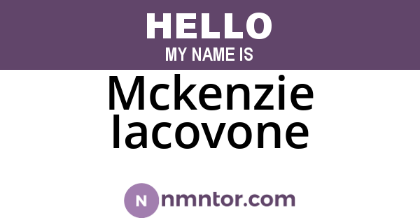 Mckenzie Iacovone