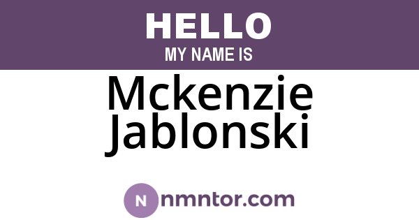 Mckenzie Jablonski