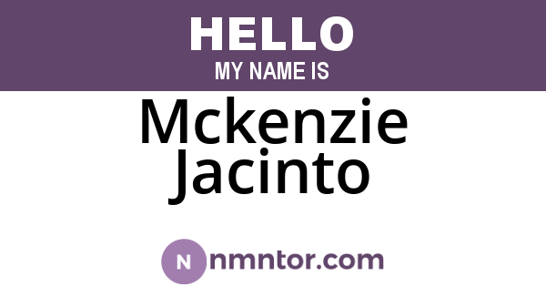 Mckenzie Jacinto
