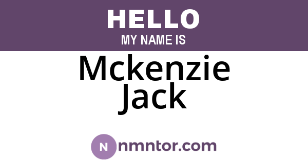 Mckenzie Jack