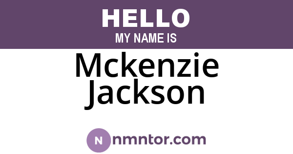 Mckenzie Jackson
