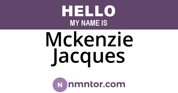 Mckenzie Jacques