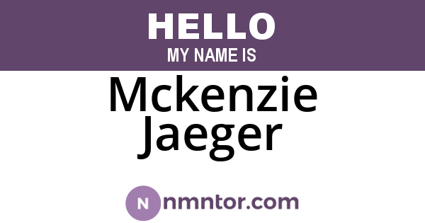 Mckenzie Jaeger