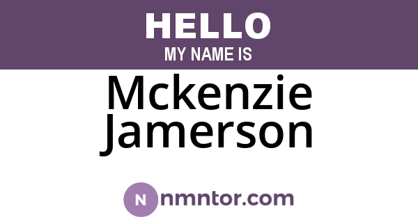 Mckenzie Jamerson