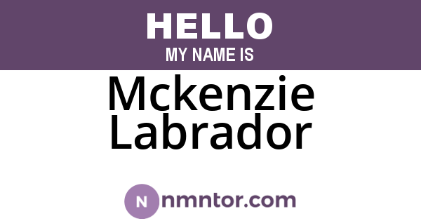 Mckenzie Labrador