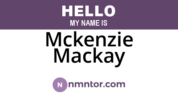 Mckenzie Mackay
