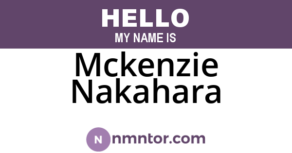 Mckenzie Nakahara