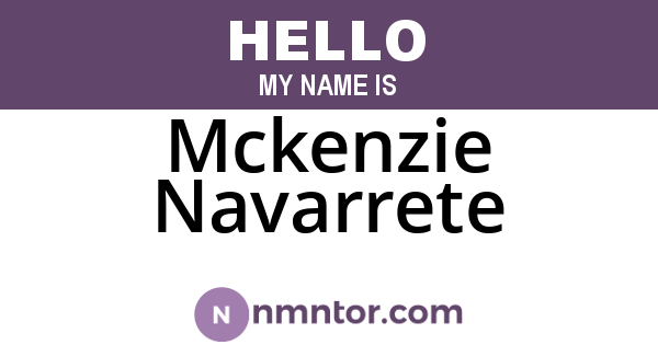 Mckenzie Navarrete