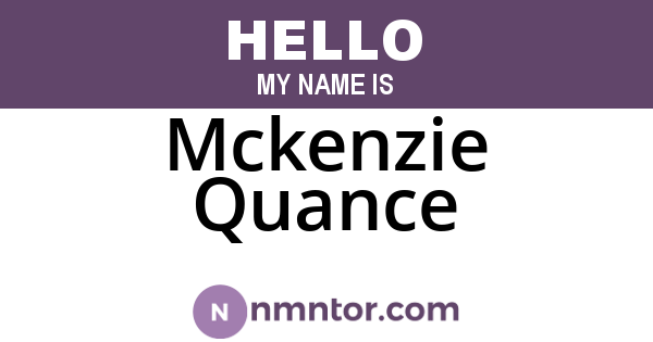Mckenzie Quance