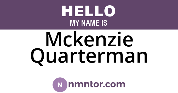 Mckenzie Quarterman