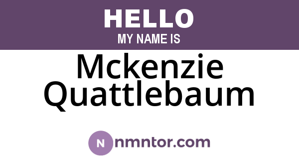 Mckenzie Quattlebaum