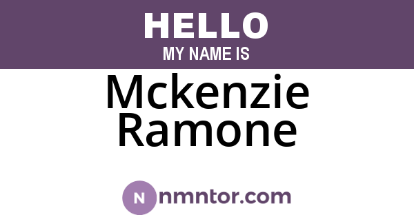 Mckenzie Ramone