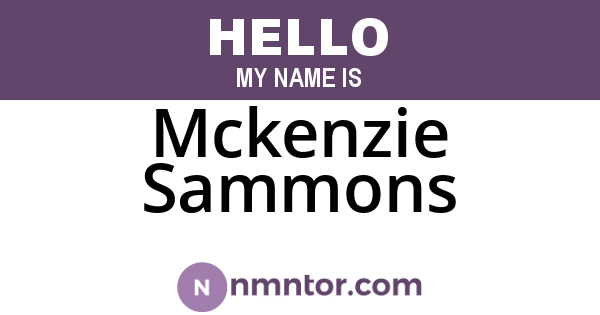 Mckenzie Sammons