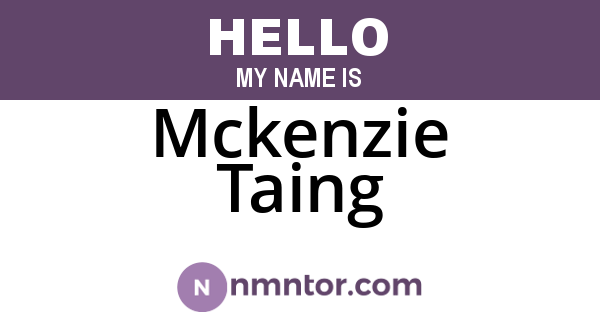 Mckenzie Taing