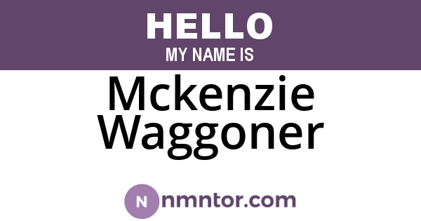 Mckenzie Waggoner
