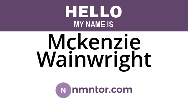 Mckenzie Wainwright