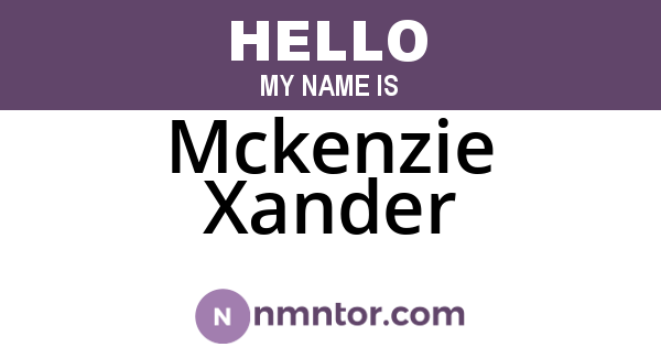 Mckenzie Xander