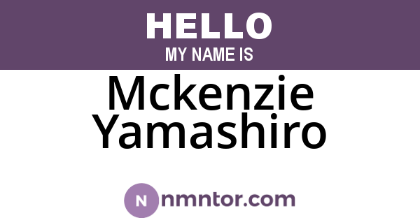 Mckenzie Yamashiro